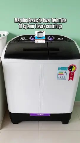 Máquina Praxis de lavar Twin Tube 10 kg 2em 1 lava e centrífuga 👔👚 #maquina #maquinadelavar #praxis #centrifuga #creatorsearchinsights 
