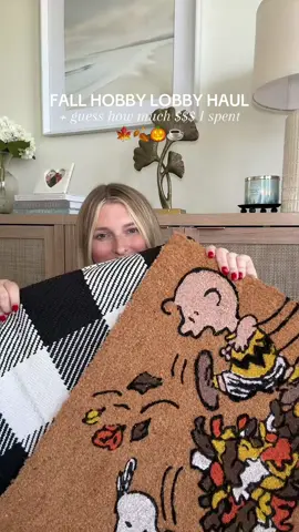 Mini Fall Haul! First person to guess how much I spent gets treat money 🥰✨🍂🍁 #FallHaul #HobbyLobbyFinds  #TreatMoneyChallenge #FallDecor #FallVibes #HomeDecorInspo #MomTok #autumnaesthetic #fallshopping #hobbylobbyhaul #hobbylobby @Hobby Lobby 