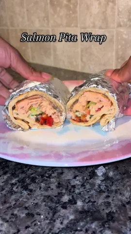 Salmon Pita Wrap with Tzatziki 😋 #fyp #trending #viral #salmonpita #pitawrap #salmon #Foodie #hungry #letseat #whatsforlunch #cookingwithme #healthylifestyle #healthyfood #cookingtiktok #cookingathometiktoktv #mediterranean #mediterraneanfood 