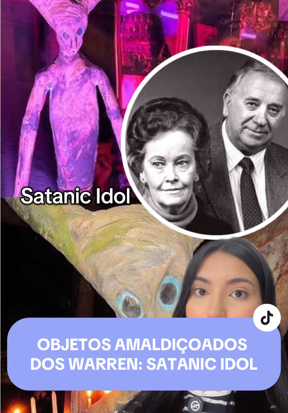 Dia 2 contando a história de artefatos amaldiçoados do museu dos Warren: Satanic Idol. #lorrainewarren #warren #invocacaodomal #anabelle #conjuringhorror #terror 