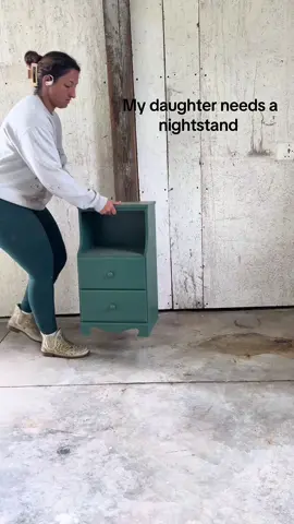 Refinishing a tired little table and turning it into the perfect pink nightstand for my daughter to use 💗  #refinishedfurniture #sidehustle #DIY #diyhome #nightstand 