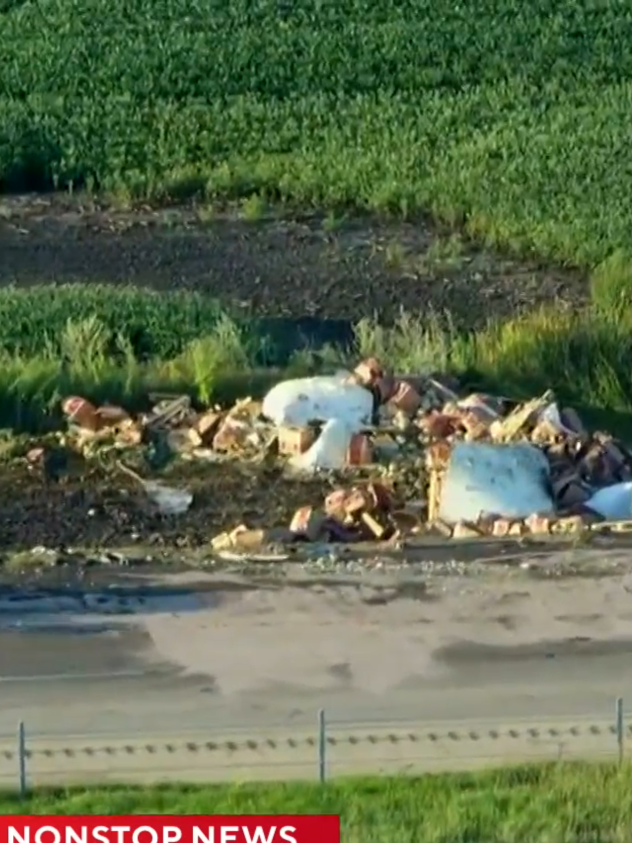 Yikes! A semi truck carrying 42,000 pounds of produce rolled over on I-80 early Friday morning.