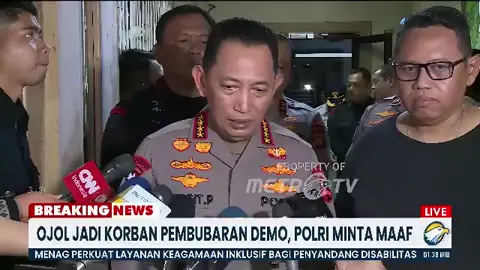 PERNYATAAN KAPOLRI USAI JENGUK OJOL KORBAN DEMO Sumber : YT Kompas TV