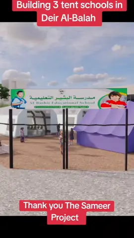 Building a new tent school. 