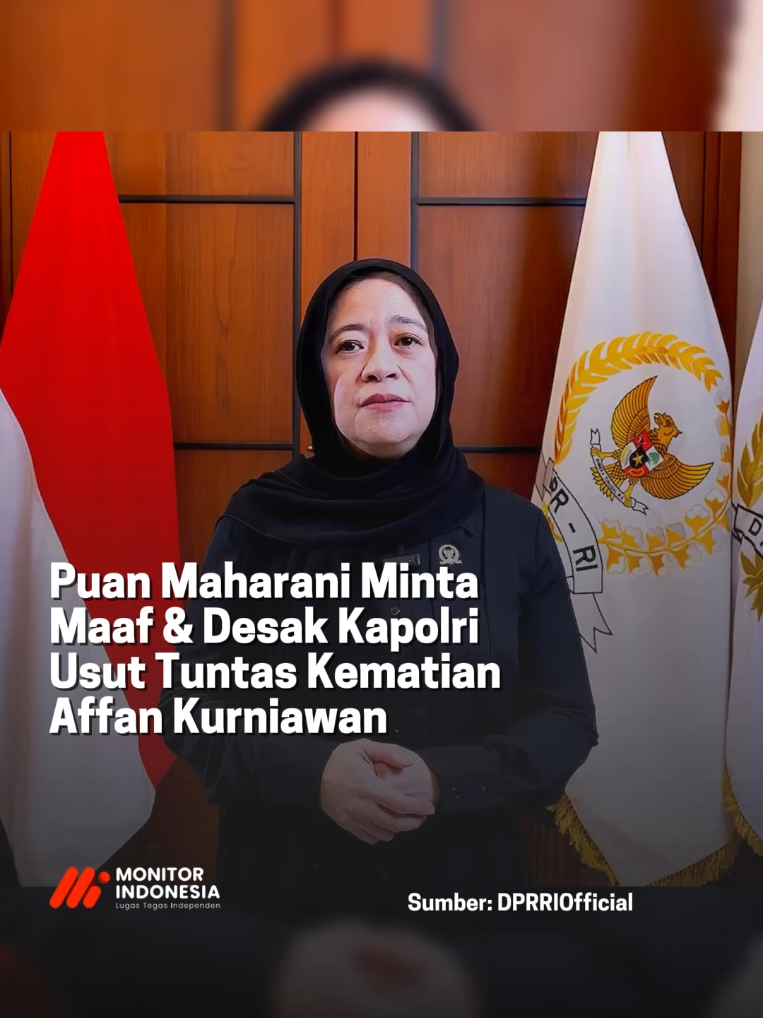 Ketua DPR RI, Puan Maharani, menyampaikan duka mendalam atas tewasnya Affan Kurniawan yang terlindas rantis saat demo di Jakarta (28/8/2025). Puan meminta Kapolri mengusut tuntas secara transparan dan berjanji DPR akan mengawal proses penyelidikan hingga selesai. Atas nama DPR, Puan juga menyampaikan permintaan maaf kepada rakyat. #AffanKurniawan #PuanMaharani #DPRRI #PrayForAffan #KeadilanUntukAffan #DemoDPR #fyp #Viral