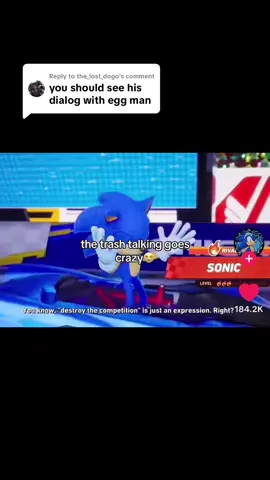 Replying to @the_lost_dogo Yeah, he’s got some stuff to work through when it comes to Eggman. #sonic #sonicthehedgehog #sonicracingcrossworlds #e123omega #dreggman 