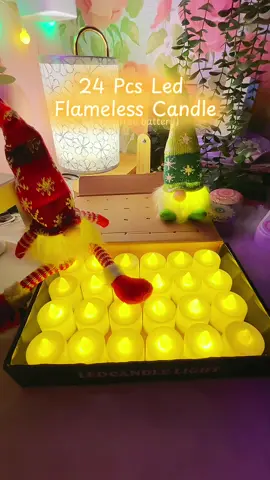 24 pcs Led flameless candle. ✨🕯️ #candles #flamelesscandle #homedecor #ledcandles #fyp 