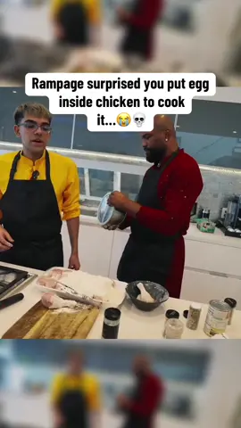 Rampage surprised you put egg inside chicken to cook it…😭💀#viral #trending #fyp #rampagejackson #n3on 