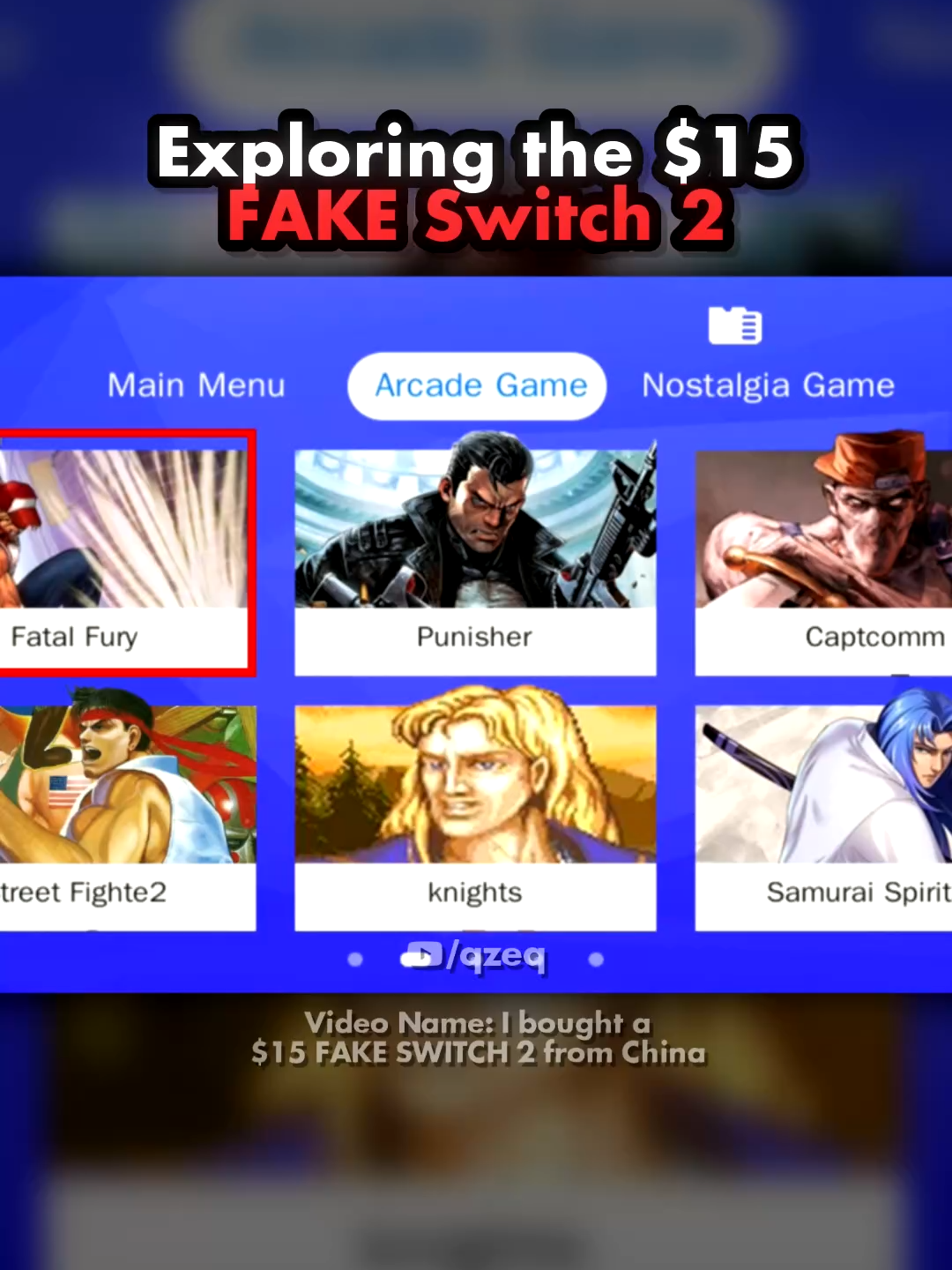 Exploring the FAKE SWITCH 2 💀 #qzeq #nintendo #switch2 #gaming #funny