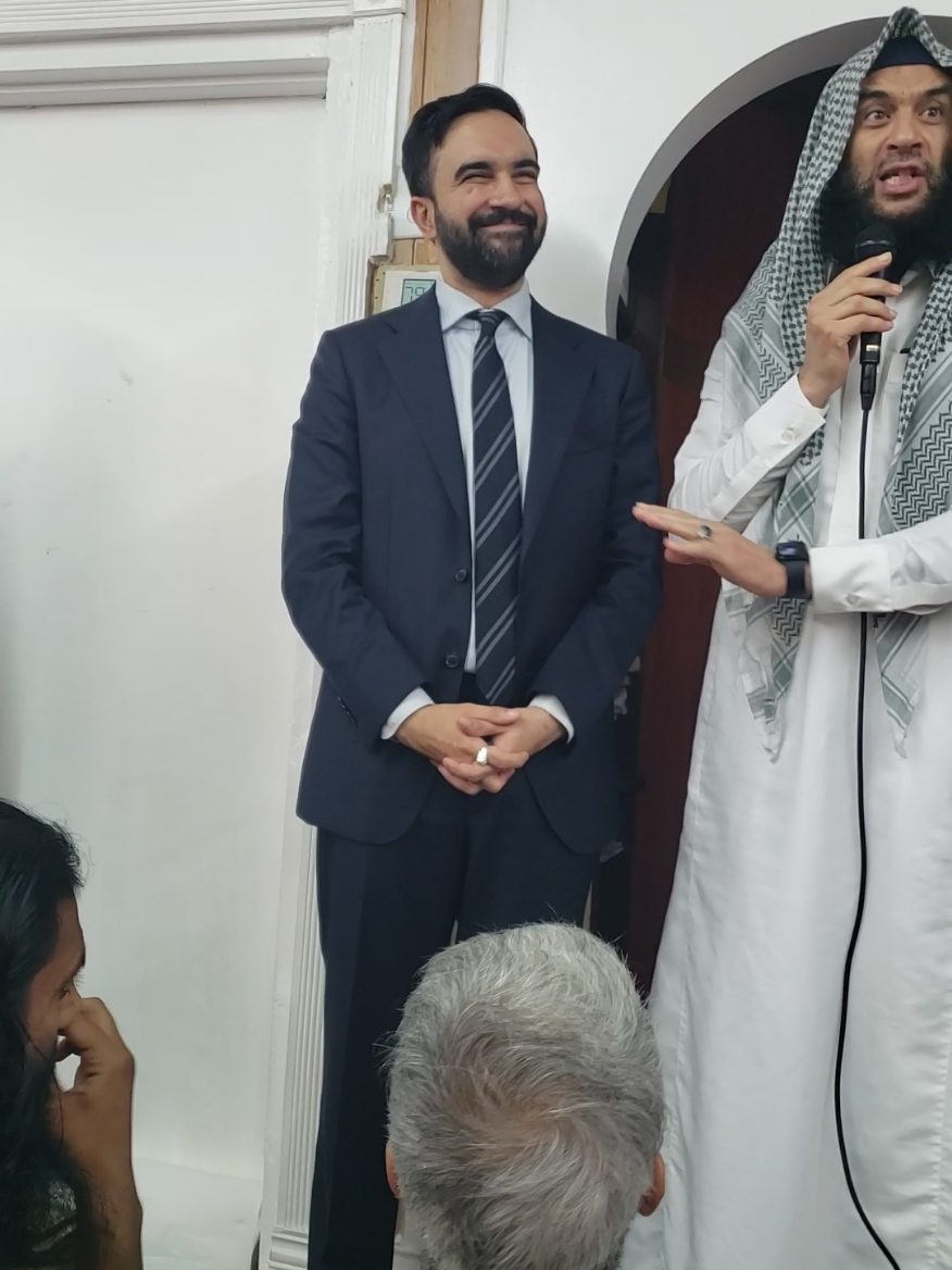 Zohran Mamdani speaking at my local mosque in Canarsie Brooklyn #NYC #zohranmamdani #NYCmayor 