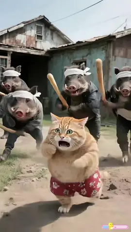 The mischievous fat cat #kitten #cat #ai #funny 