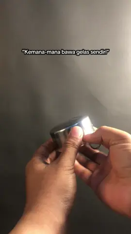 Anti ribet,!! kalau punya gelas lipat stainles ini #gelas #gelaslipatpraktis #gelaslipatstainless 