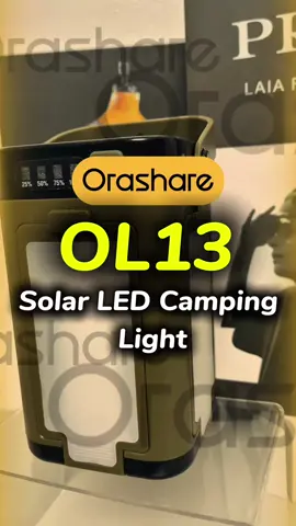 Illuminate your adventures with the Orashare OL13: Sustainable, portable, and perfect for outdoor escapades 🏕️💡#orashareph #SolarLEDCampinglight #portable #ordernow #fypシ゚ 