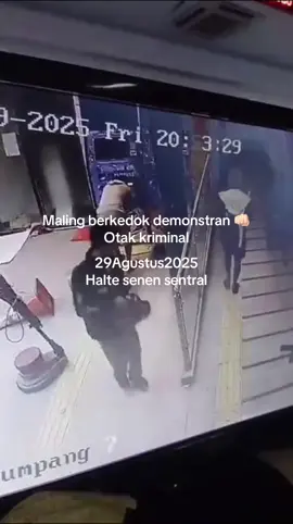 Maling berkedok demo otak kriminal bantu viralin #transjakartabusway #transjakarta #transjakartaシfyp #demodpr #haltesenen 