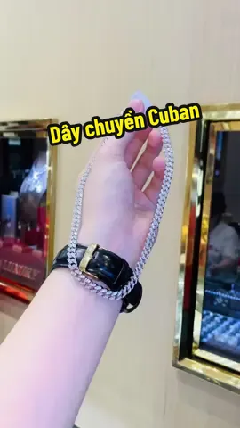 Mẫu dây chuyền Cuban đính full 💎 thiên nhiên #tamluxury #tamluxurydiamondjewelry #dâycuban #xuhuongtiktok #viral 