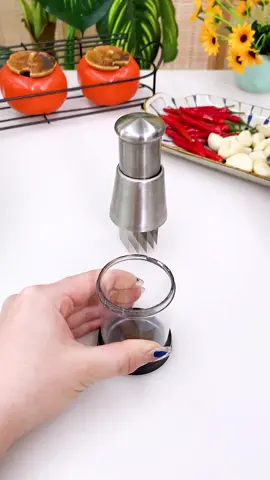 Dụng cụ dập tỏi, băm tỏi ớt bằng thép #giadungtienich 