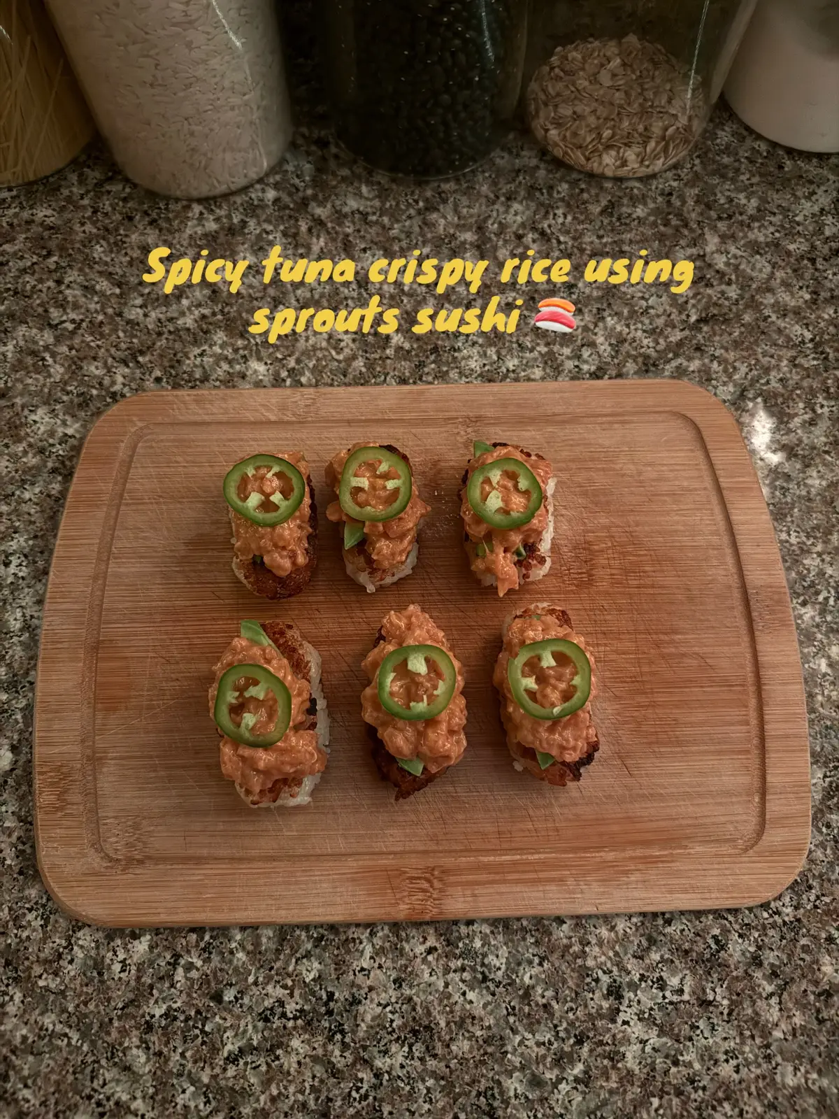 Such an easy yummy meal 😋🍣 #EasyRecipe #Recipe #crispyrice #fyp #sproutsfarmersmarket 