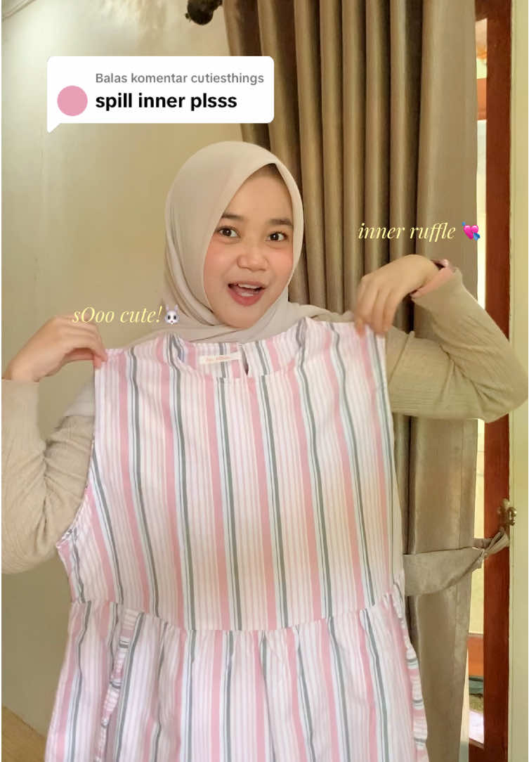 Membalas @cutiesthings another inner gemasss yg aku punya!!🥹💘🧚‍♀️🫧🎀 #inner #innerwanita #innerdress #ruffles #ootdfashion 