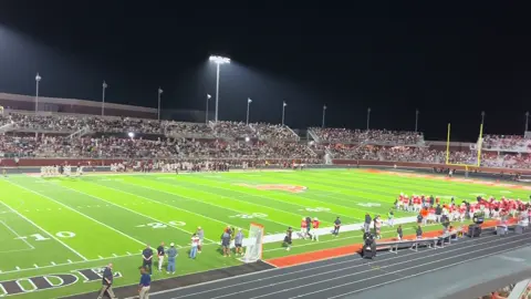 56 million dollar high school stadium, first game and it’s the Border Battle against our 2 little Texas towns. Coming in hot with that Lil KeKe Southside and then the first touchdown lights in the brand new stadium #highschool #texas #football #laporte #deerpark 