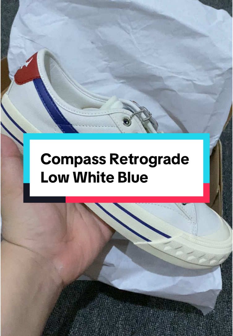 Sepatu Compass Retrograde Low White Blue #sepatucompass #fyp #compass #compassretrograde #sepatucompassretrograde #viral #retrograde #sepatumurah 