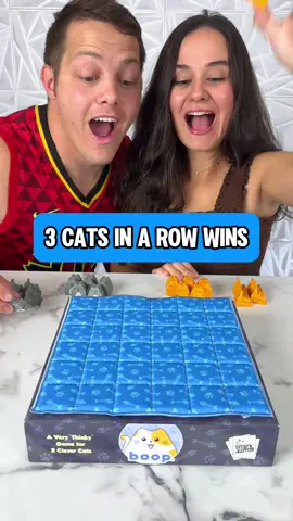 Boop Kitten & Cat Board game! 3 cats in a row wins #boardgames #games #couple 