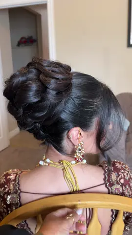 Destination bride 🤩 #cristinaglams #bridalhairstylist #bride2026 #destinationwedding #southasianweddings  