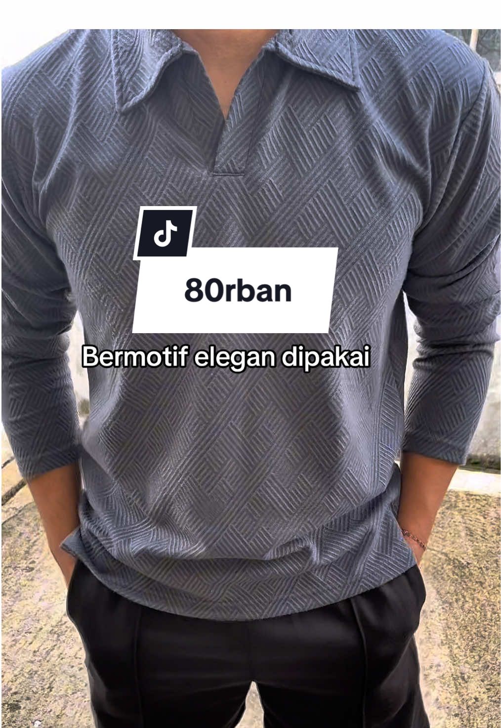 Tampilan elegan, adem dipakai #edwanpra #pololenganpanjang #kaoslenganpanjang #outfitcowok 