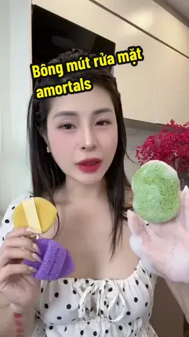 Bông mút rửa mặt bọt biển amortals #bongmutamortals #bongmutruamatbotbien #amortals #nhungthone #nhunghaiphongreview 