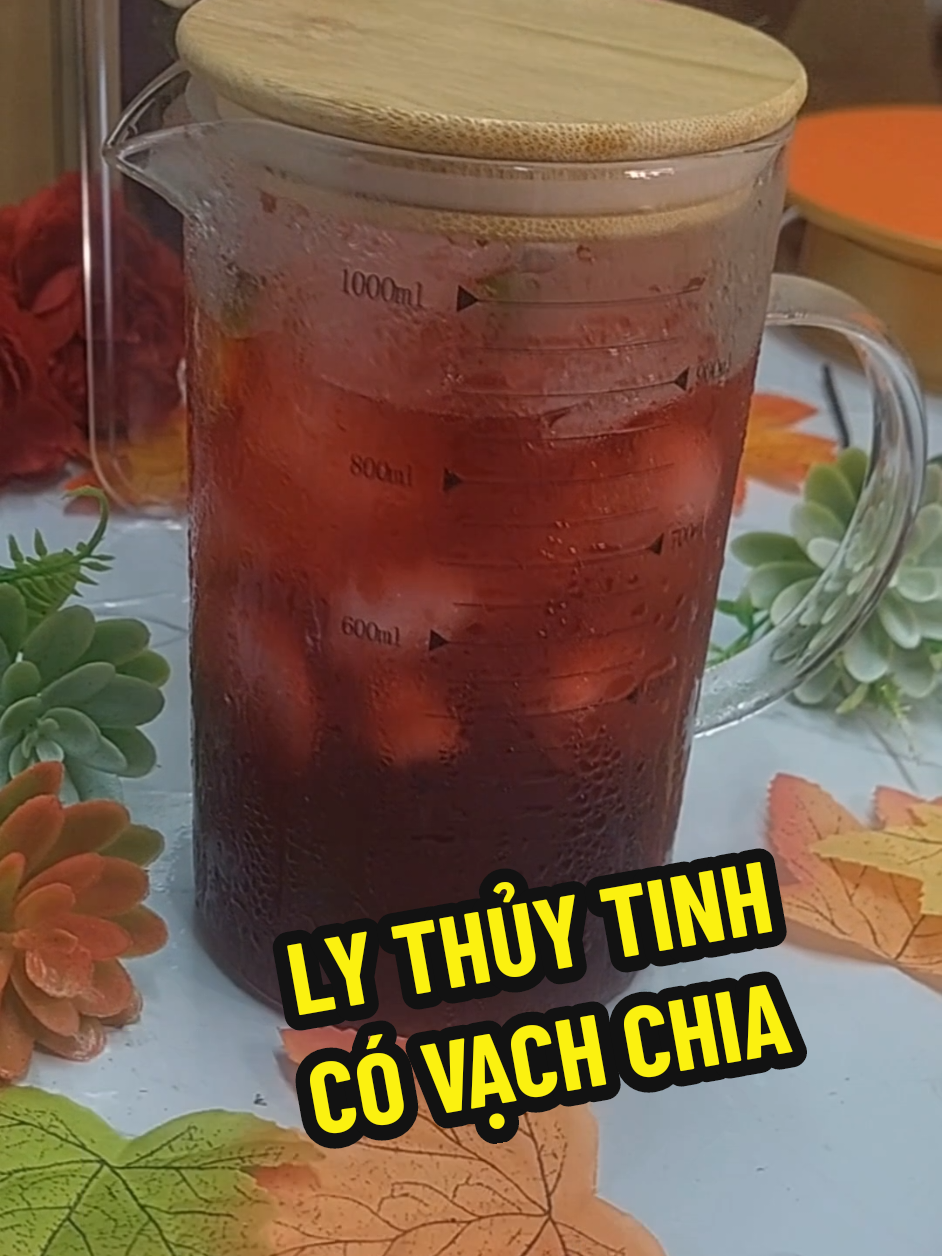 Ly thủy tinh nắp gỗ có vạch chia định lượng, dung tích 350ml, 500ml, 1000ml #18thonvuontrau #lythuytinhcaocap #lythuytinh #xuhuong #typ @18thonvuontrau @18thonvuontrau @18thonvuontrau 