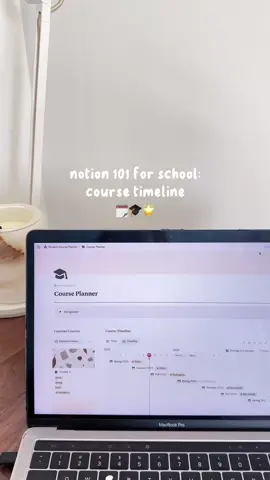How to make a course timeline on Notion 🗓️🎓🌟 #notiontutorial #notion #notiontok #notiontips #backtoschool 