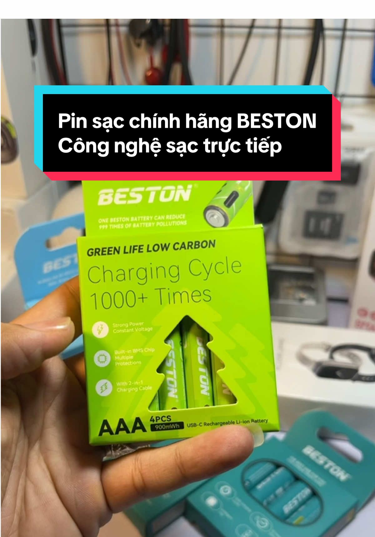 Pin sạc chính hãng BESTON không cần hộp sạc. Thời gian tái sạc lên đến 1200 lần. Thân thiện với môi trường, tiết kiệm chi phí, an toàn cho sức khỏe. #pinsac #pinsaclai #pinsactaisudung #tiktokshop #xuhuong 
