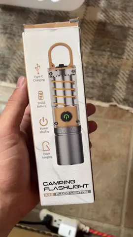 This lantern lights up the dark brighter than my phone flashlight ever could! #campinggear #outdoorlife #hikingadventures #survivaltools #musthave 