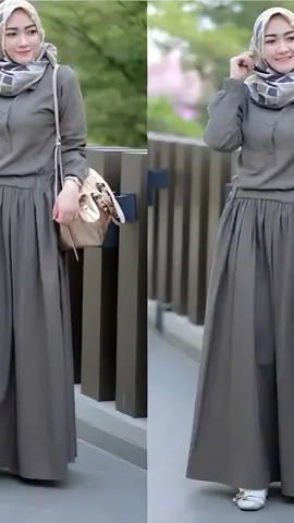 Baju Gamis Wanita Muslim Terbaru Sandira Dress Murah Fit Grey Dewasa Remaja#fyp#foryou#terbaru#trending#viralvideo
