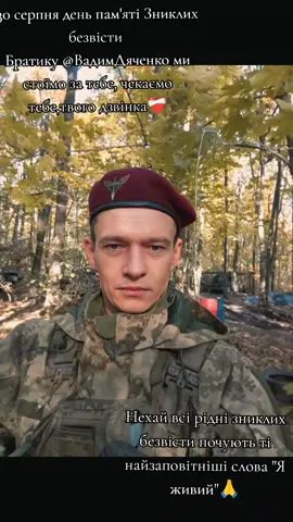 30 серпня День пам'яті Зниклих безвісти.....Братику повертайся до нас,ти нам потрібен❤️‍🩹😔#повернітьбрата❤️‍ #зниклийбезвісти🙏🙏🙏😭😭😭 #82ОДШБр 