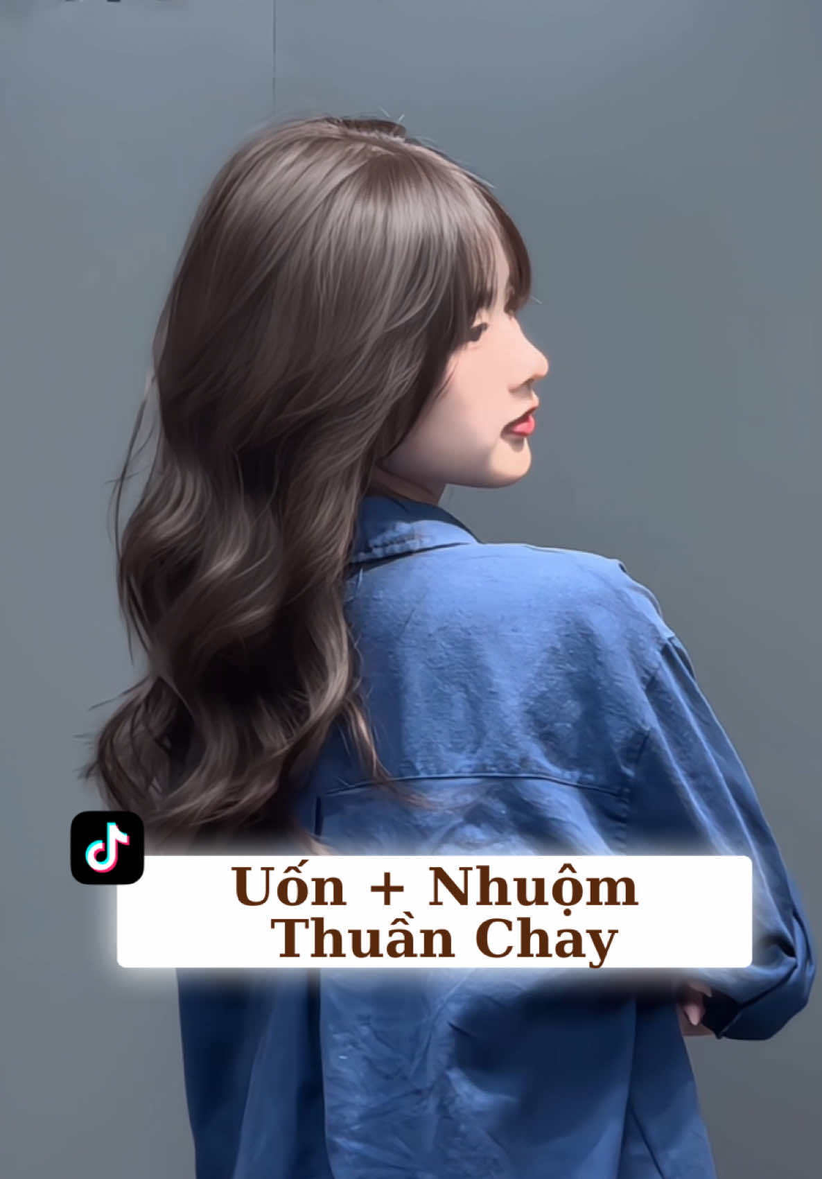 Nâu Trà Đen x Uốn Thuần Chay 🌱  - Combo đỉnh job cho các nàng thơ  #victoriahairsalon #xuhuong 