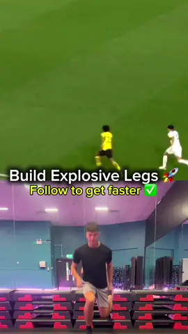 Build explosive leg power with this exercise twice per week 🚀💨 Follow for more ✅ . . . . . . . . . . #footballer  #legpower #athlete  #strength  #plyometrics 