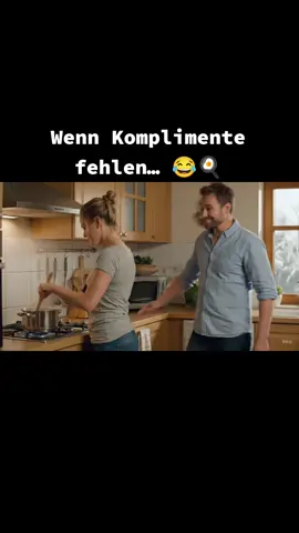 Wenn Komplimente fehlen… 😂🍳 #PärchenHumor #BeziehungsWitz #KochenMitLiebe #CoupleComedy #Lustig 
