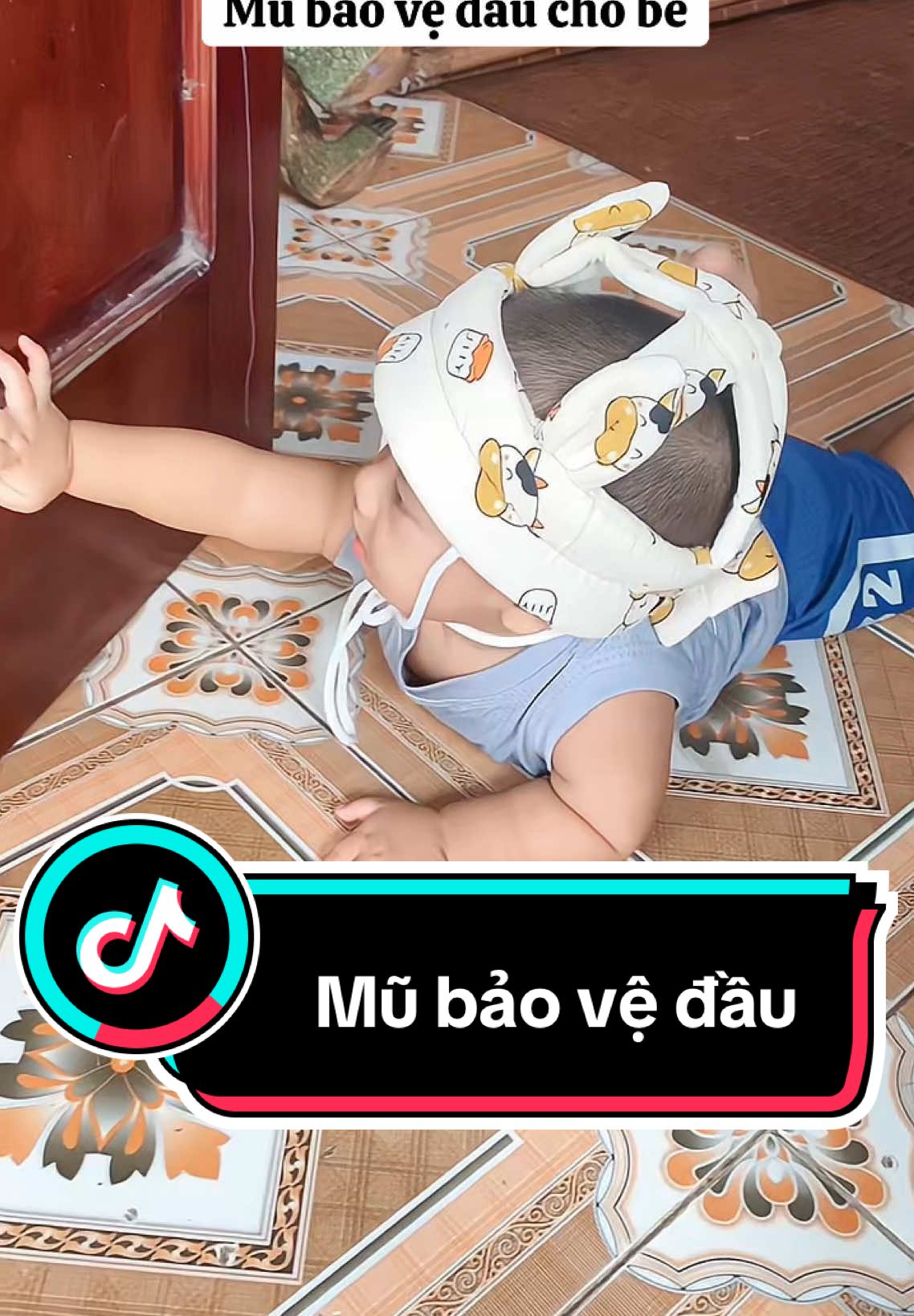 Bé tập bò, tập ngồi , tập đi rất hay ngã các mom mua cái muc bảo vệ này rất hợp lý luôn nha #xuhuong #mubaovedauchobe #mubaovedauchobetapdi #mubaovedau 