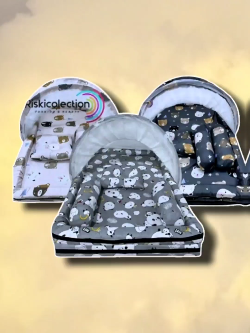 Kasur bayi set kelambu bantal guling model kolam #tempattidurbayi #kasurbayi  #bantalbayi #kelambubayi 