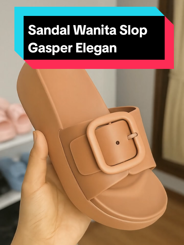 Sandal Wanita Slop Gasper Elegan #sandalwanita #sandalslop #sandalelegan #sandalmurah #fyppppppppppppppppppppppp 