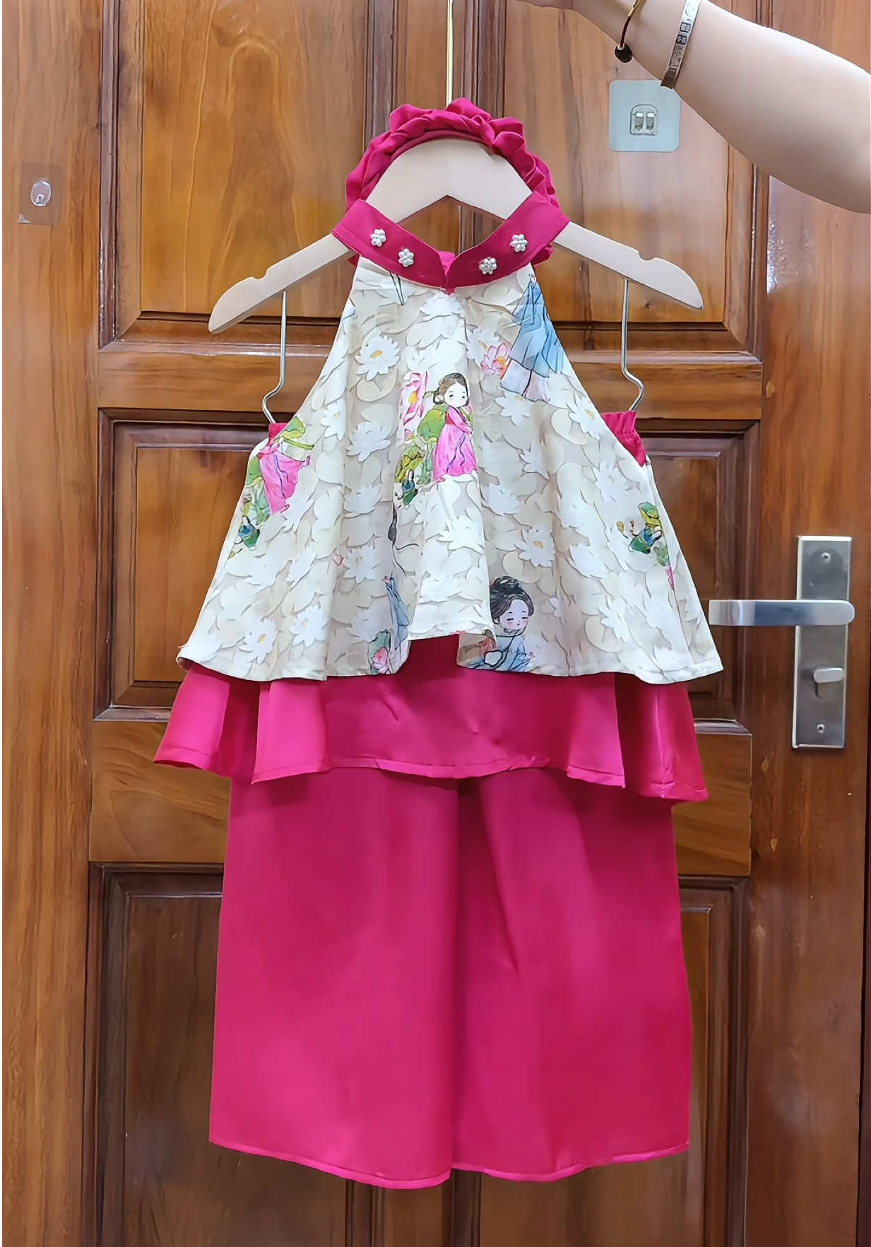 ] Sét Bộ Áo Yếm Trug Thu xinh cho bé gái #tiemmeken #bobegai #bochobegai #botrungthuchobe #setboyemxinh 