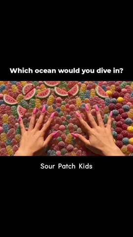 Part 108 | Diving into a Sour Patch Kids ocean #asmr #asmrsounds #aiasmr #satisfying #aigenerated  