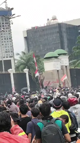 kondisi sore ini 30 agustus 2025 d depan gedung DPR RI, gerbang mulai jebol lagi#fyp #suararakyatindonesia #aspirasirakyat #demodpr 