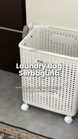 Laundry bag udah ada roda dan bisa dilipet kayak gini wajib banget kamu pertimbangin. Laundry bag ini materialnya juga pake plastik tebal. #laundryhack #laundrybag #keranjanglaundry #paydaysale #laundryroom 