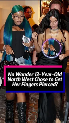No Wonder 12-Year-Old North West Chose to Get Her Fingers Pierced? To Gain Kim Kardashian’s Maternal Love, She Made Three Body-Harming Changes#fyp #usa #celebrity #northwest #kimkardashian 