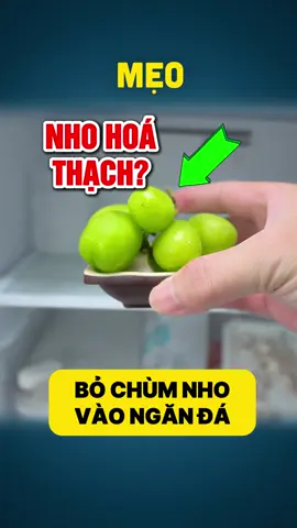 #mẹovặt 850 | Thử đông đá trái nho và cái kết ngon bất ngờ 🍇❄️ #meothu #trending 