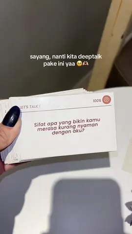 Minggu besok kita ketemuan kan? hehe 🫶🏻 #deeptalk #deeptalksamapasangan #obrolanhati #obrolankita #kartudeeptalk 