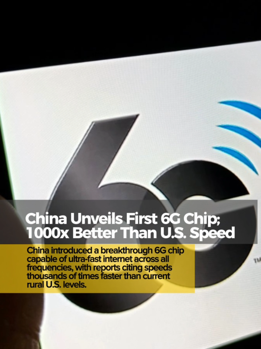 30AUG2025 • China unveils breakthrough 6G chip for ultra-fast internet. #China