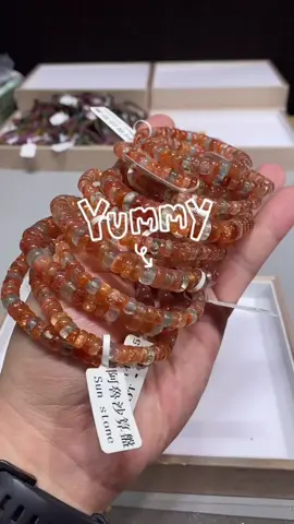 阿鲁沙碟珠手链#水晶手链 #阿鲁沙太阳石 #阿鲁沙手链 #jewelry #sunstone 