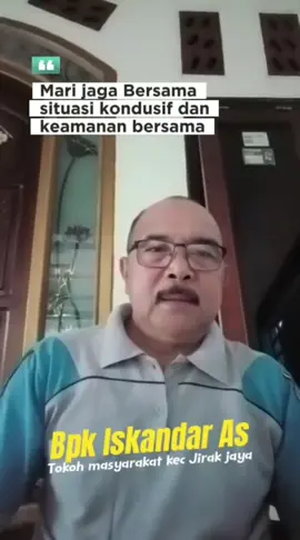 Tokoh masyarakat kec Jirak jaya Bpk Iskandar As Mengajak seluruh masyarakat kec jirak jaya untuk dpat. menjaga ketertiban keamanan bersama  #musibanyuasin  #sumsel #indonesia  #polripresisi 